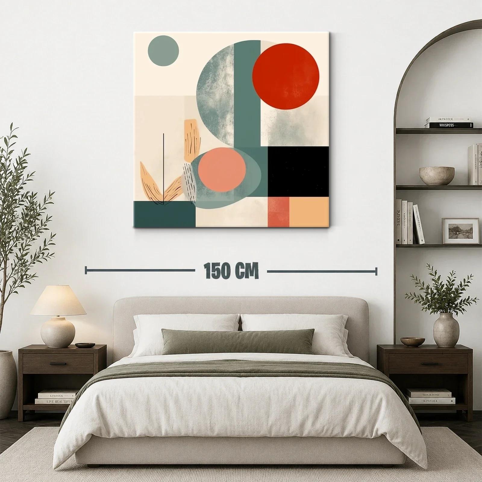 Composición abstracta con formas geométricas y tonos cálidos — miniatura 3