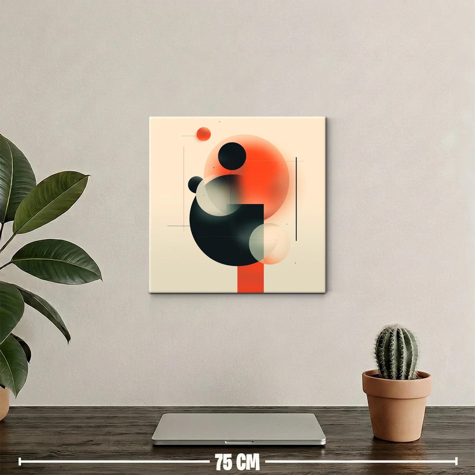 Composición geométrica abstracta en tonos cálidos y oscuros — miniatura 2