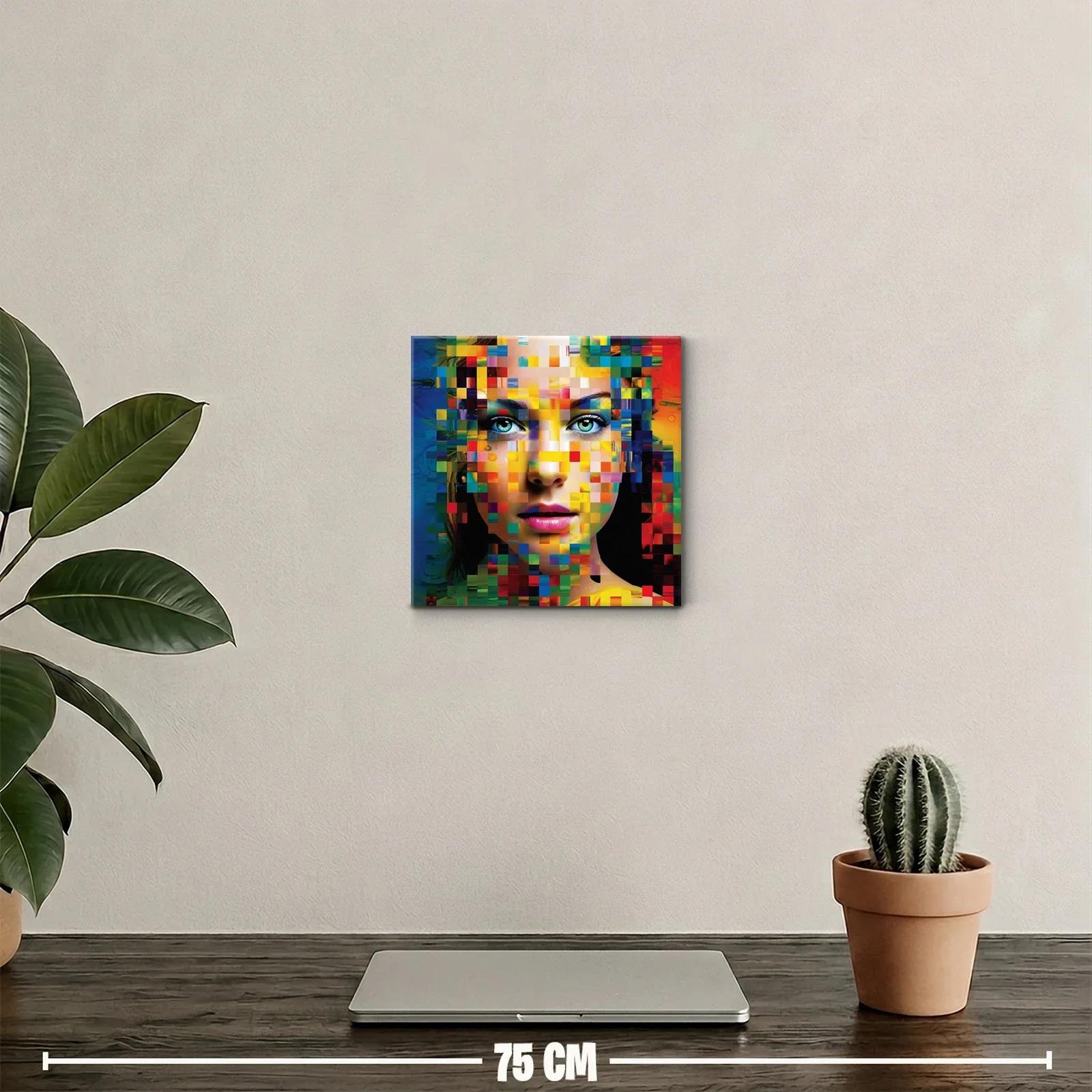 Retrato vibrante con mosaico de colores intensos — miniatura 2