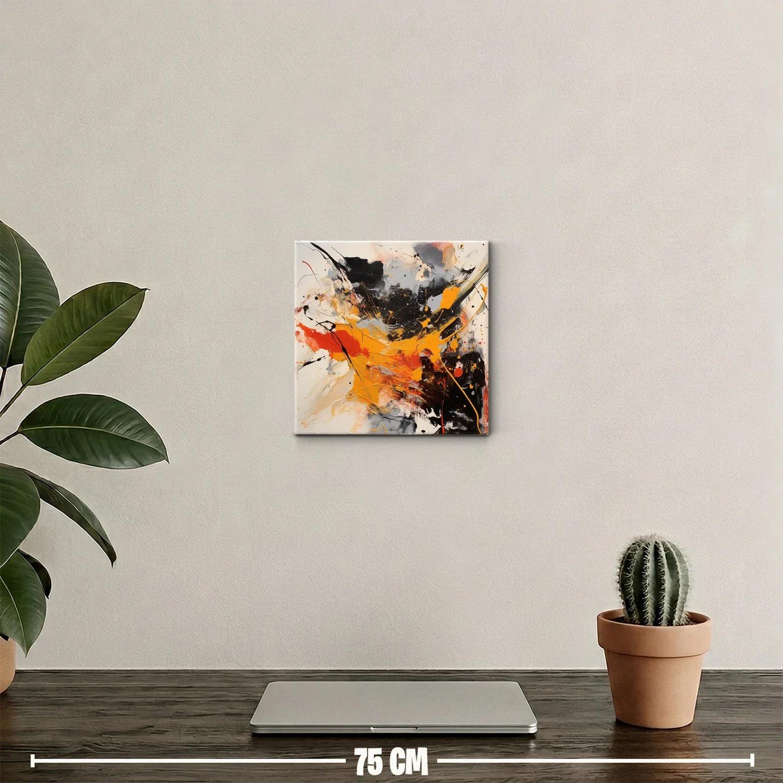Cuadro abstracto con explosión de color y energía dinámica — miniatura 2