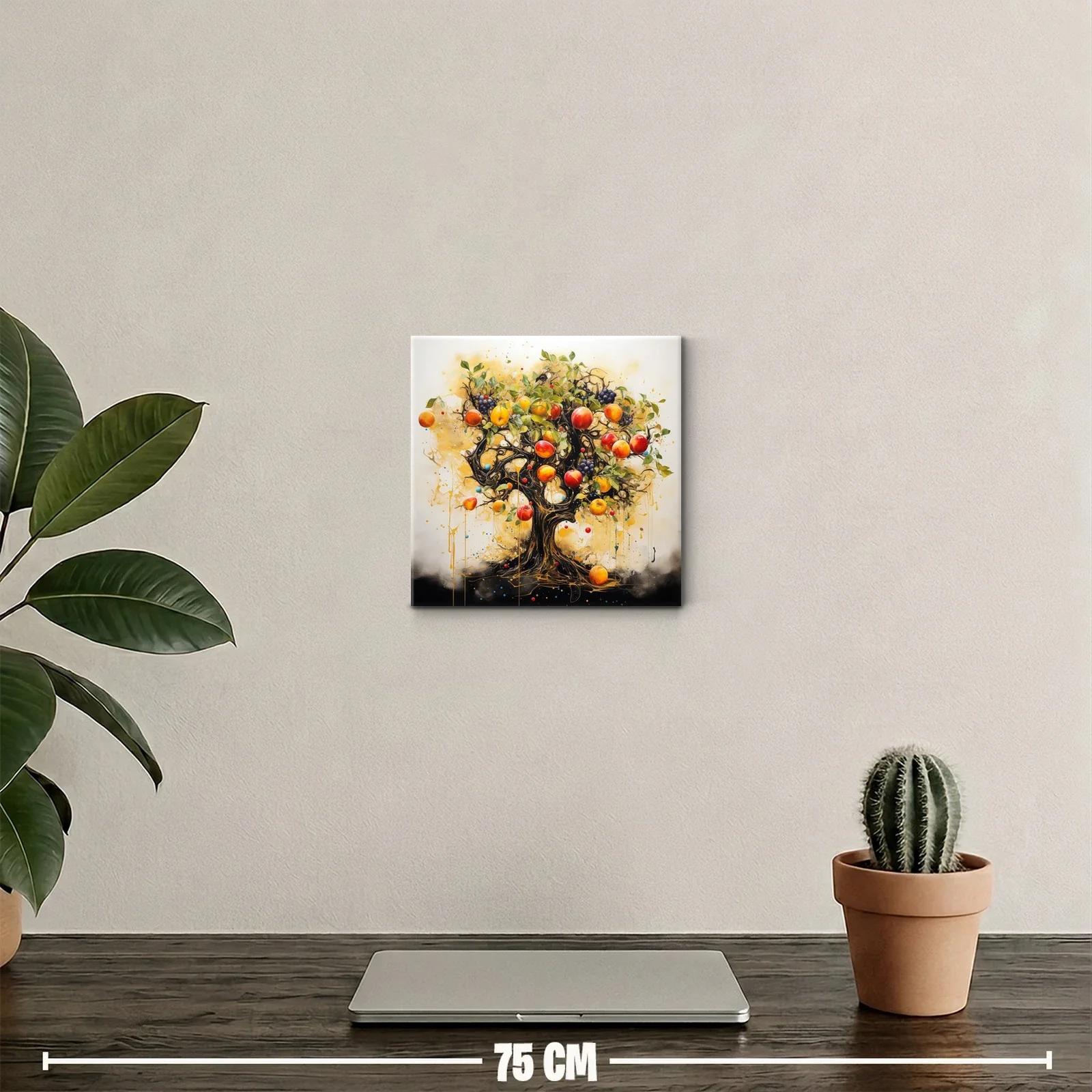 Árbol frutal exuberante con tonos cálidos y vibrantes — miniatura 2