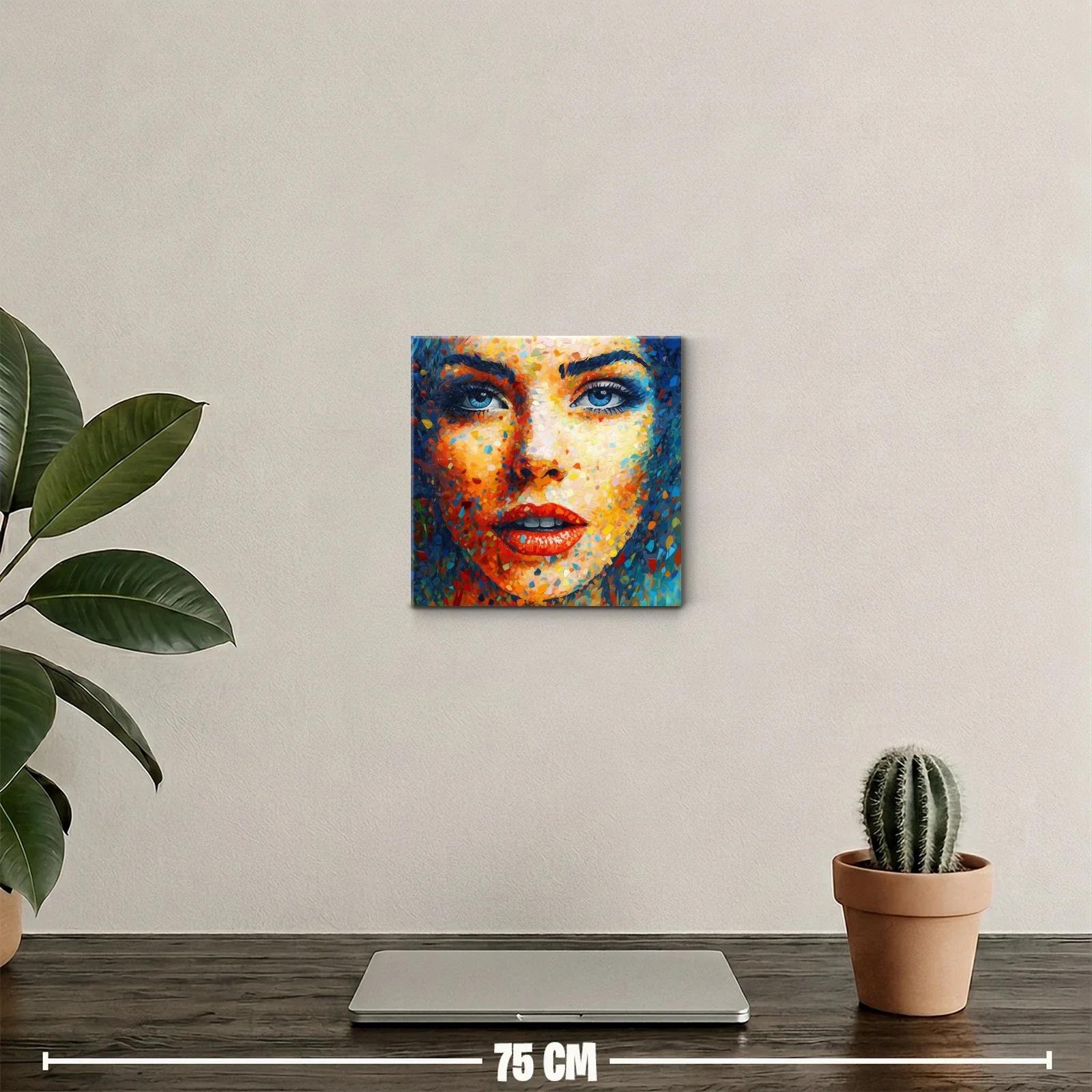 Retrato vibrante de rostro femenino con mirada intensa — miniatura 2
