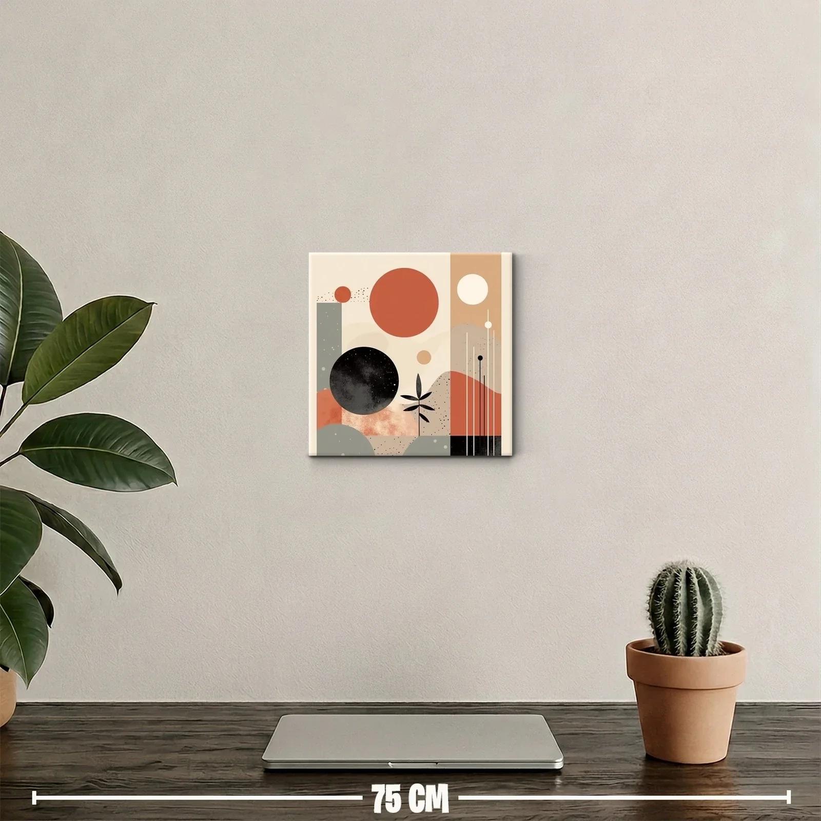 Composición abstracta con círculos y formas orgánicas — miniatura 2