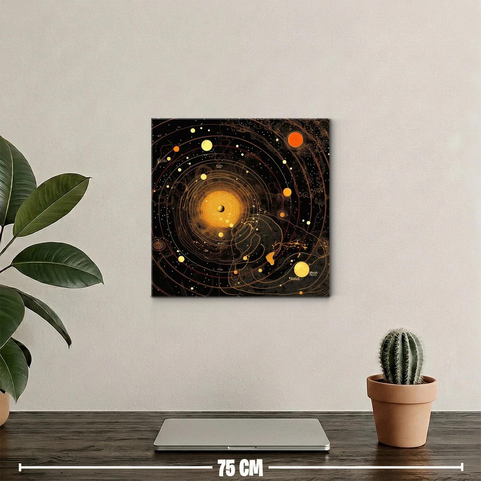 Representación artística del sistema solar con tonos cálidos — miniatura 2