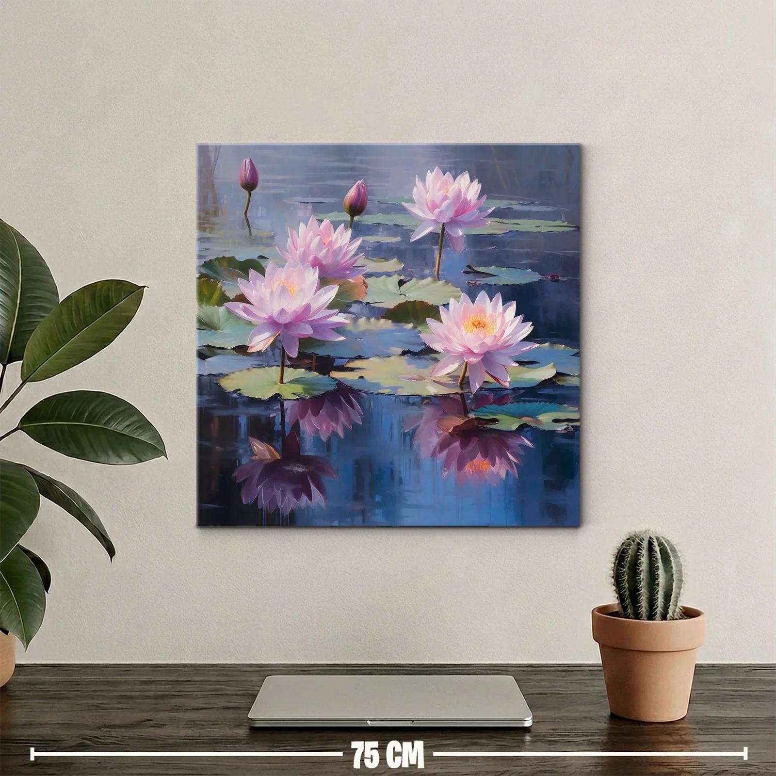 Serenidad en Lirios de Agua con Reflejos Violetas — miniatura 2