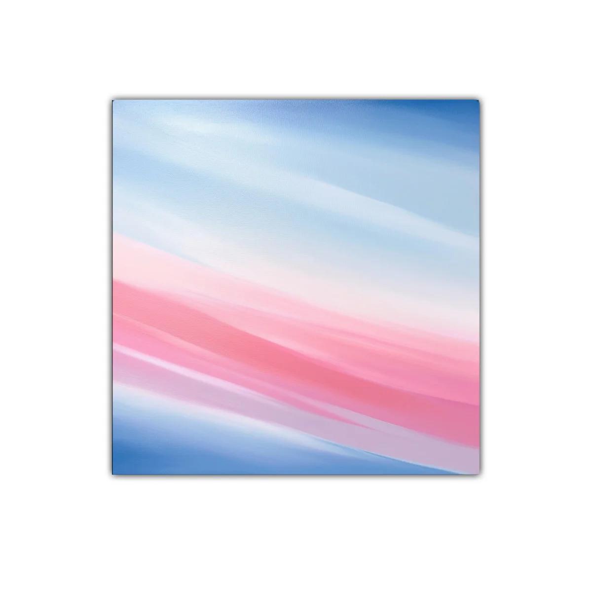 Cuadro abstracto con tonos azules y rosas degradados — imagen principal