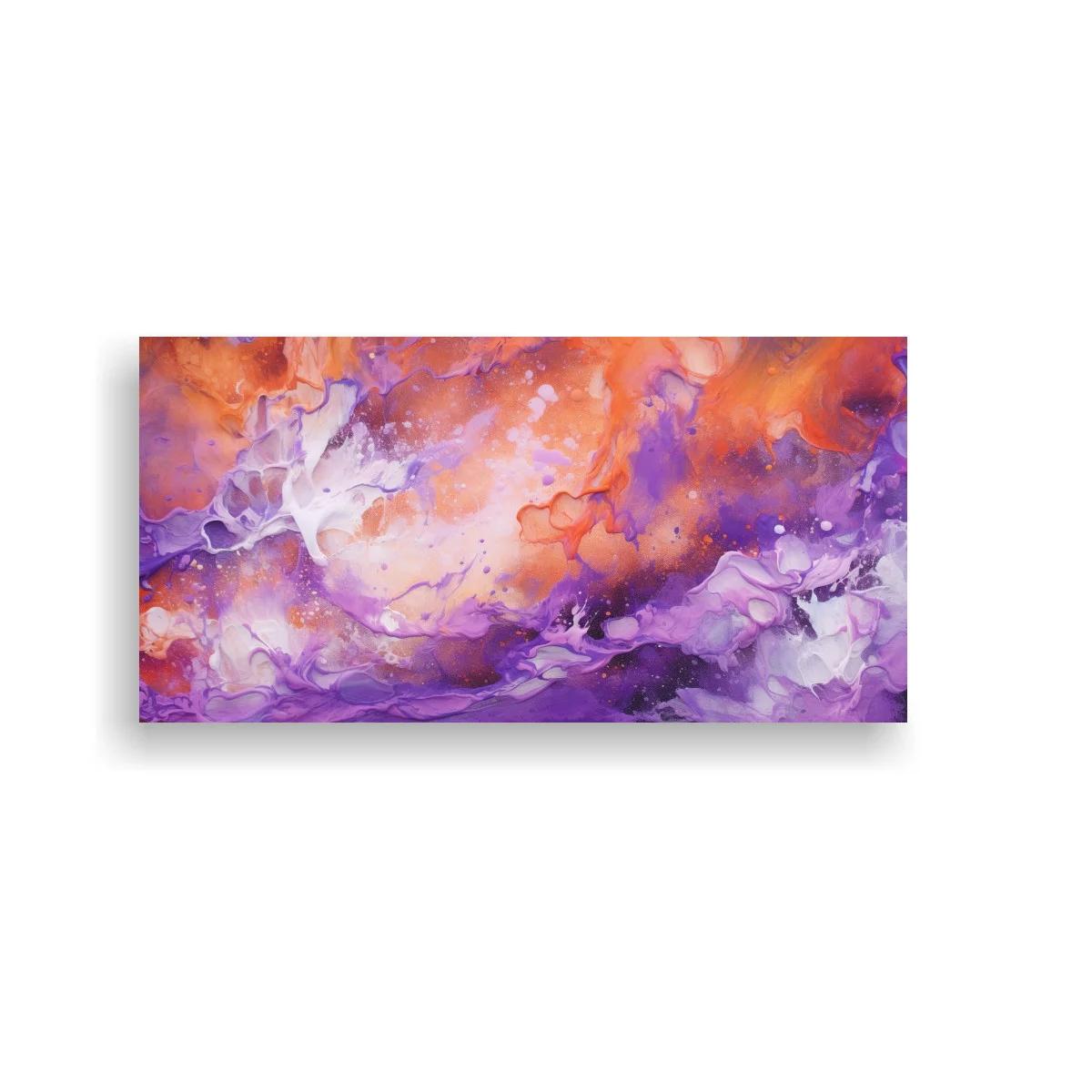 Cuadro abstracción fluida con vetas de tinta