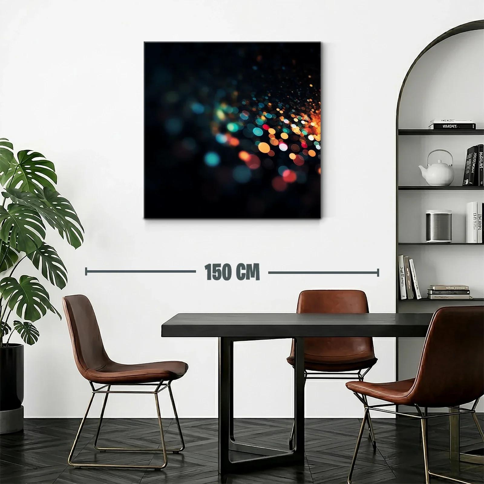 Cuadro abstracto con luces difusas en tonos brillantes — miniatura 2