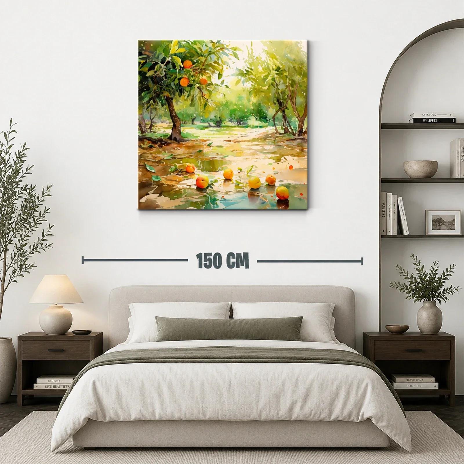 Paisaje de huerto con frutas maduras y luz natural — miniatura 3