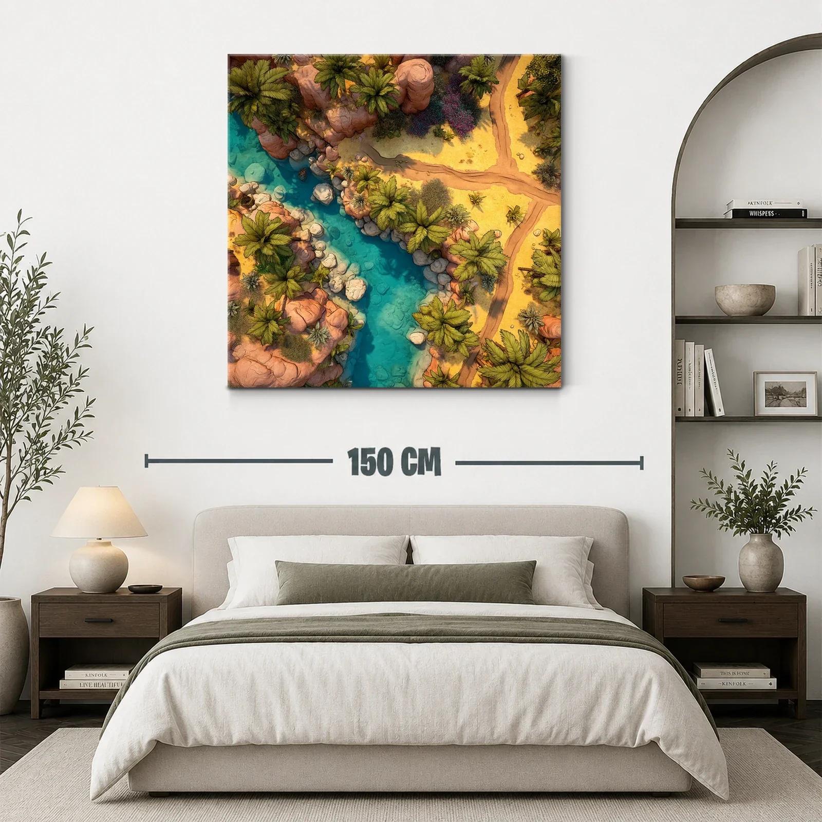 Paisaje natural con río turquesa y vegetación exuberante — miniatura 3