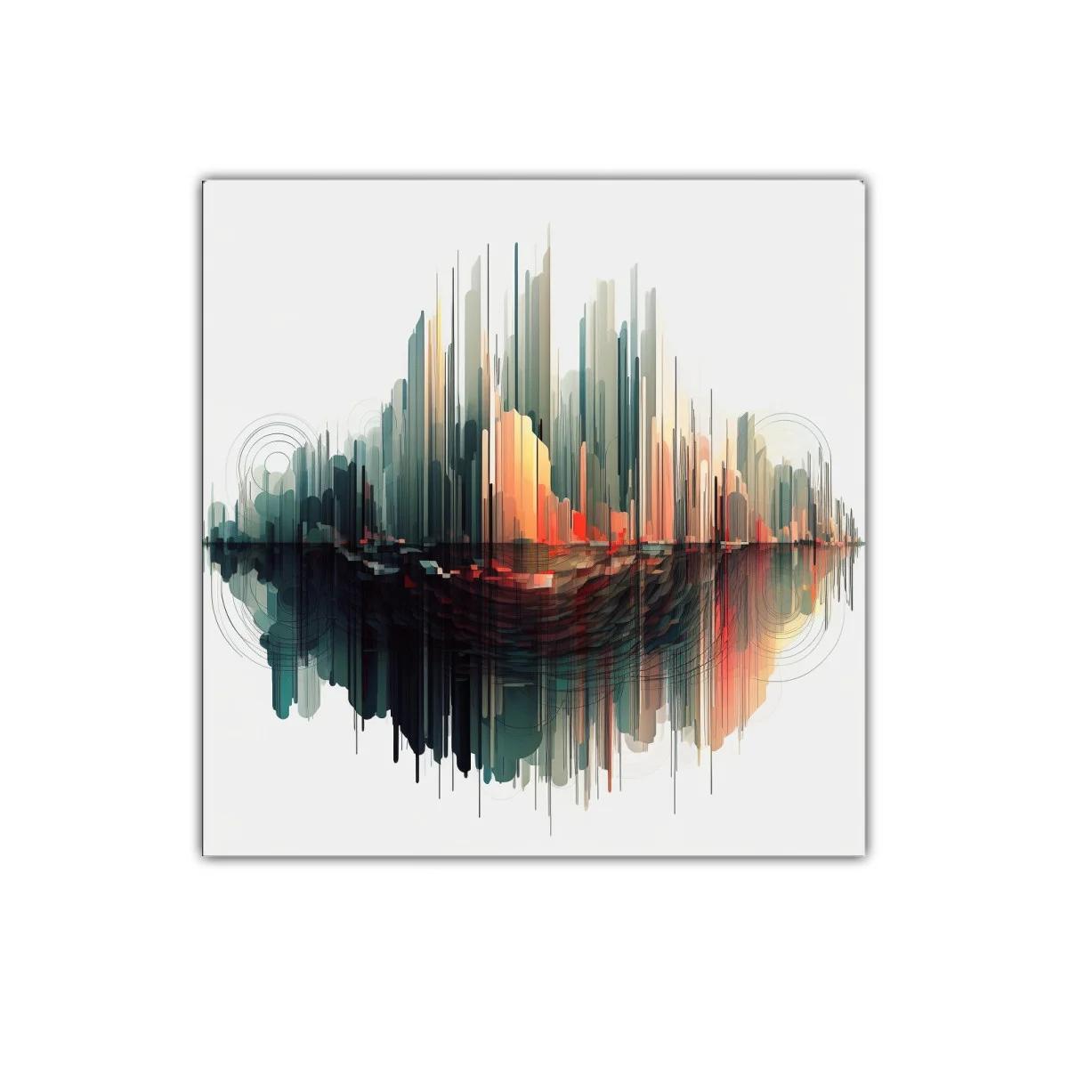 Composición abstracta con efectos de reflejo urbano moderno — imagen principal