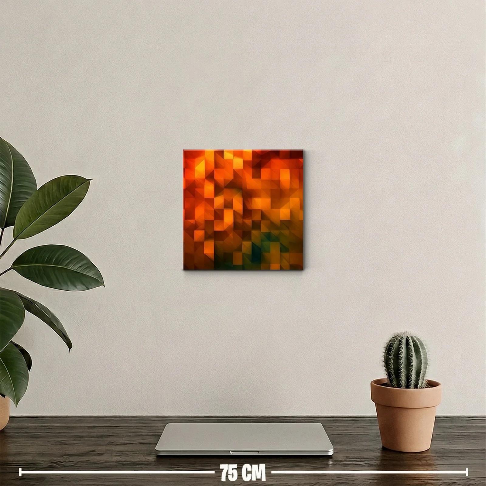 Composición abstracta en tonos cálidos y geométricos — miniatura 2