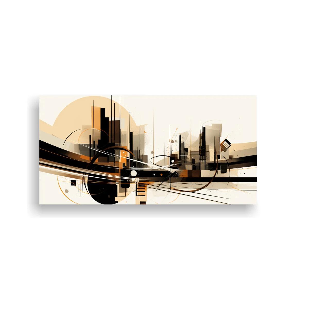 Cuadro skyline abstracto con arcos finos — imagen principal