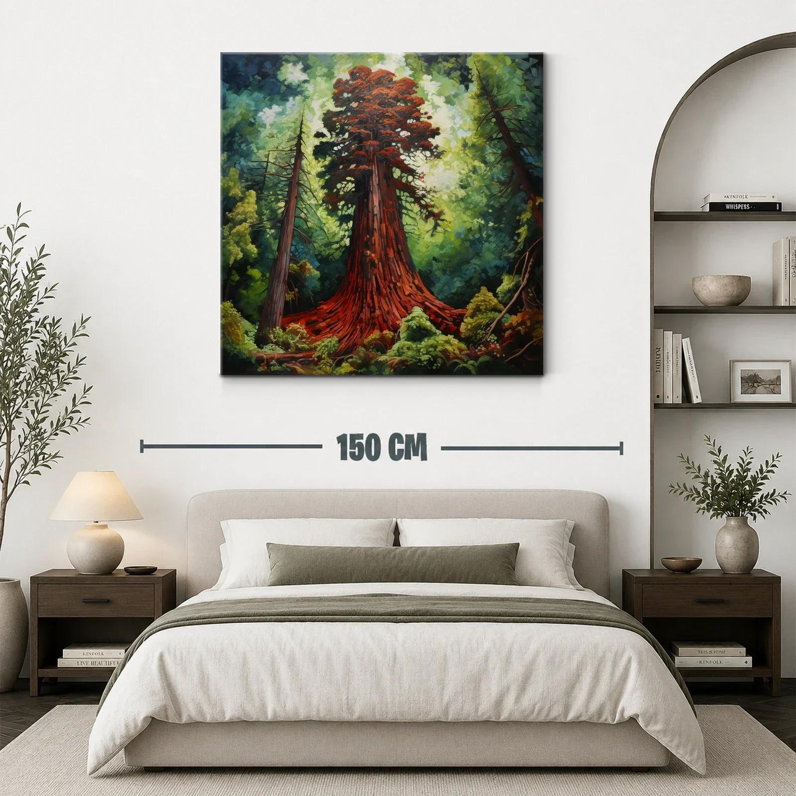 Árbol milenario con tonos cálidos y vibrantes en bosque — miniatura 3