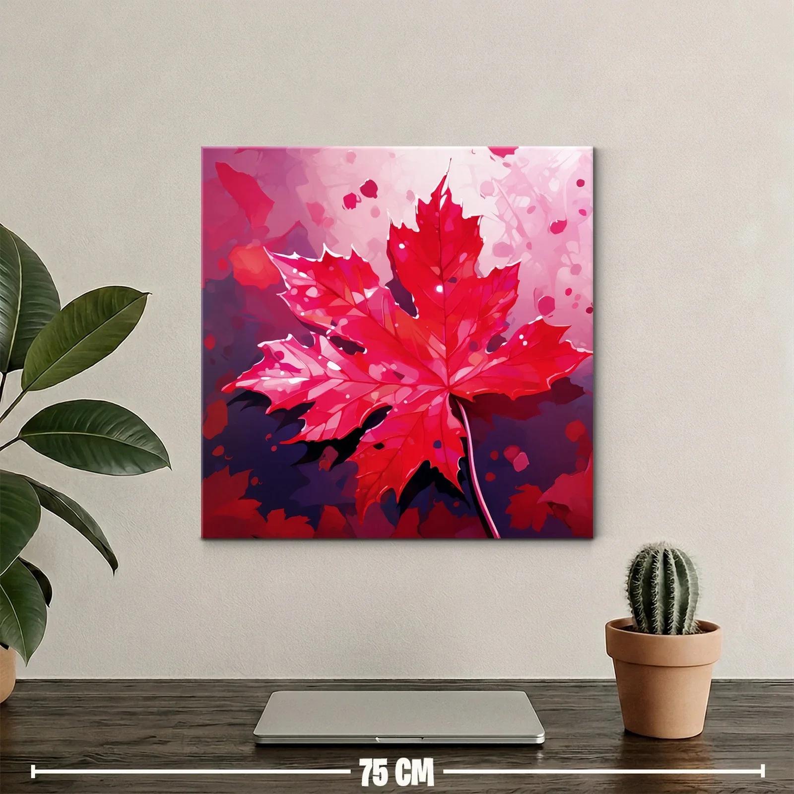 Brillante hoja de arce en tonos rojos vibrantes — miniatura 2
