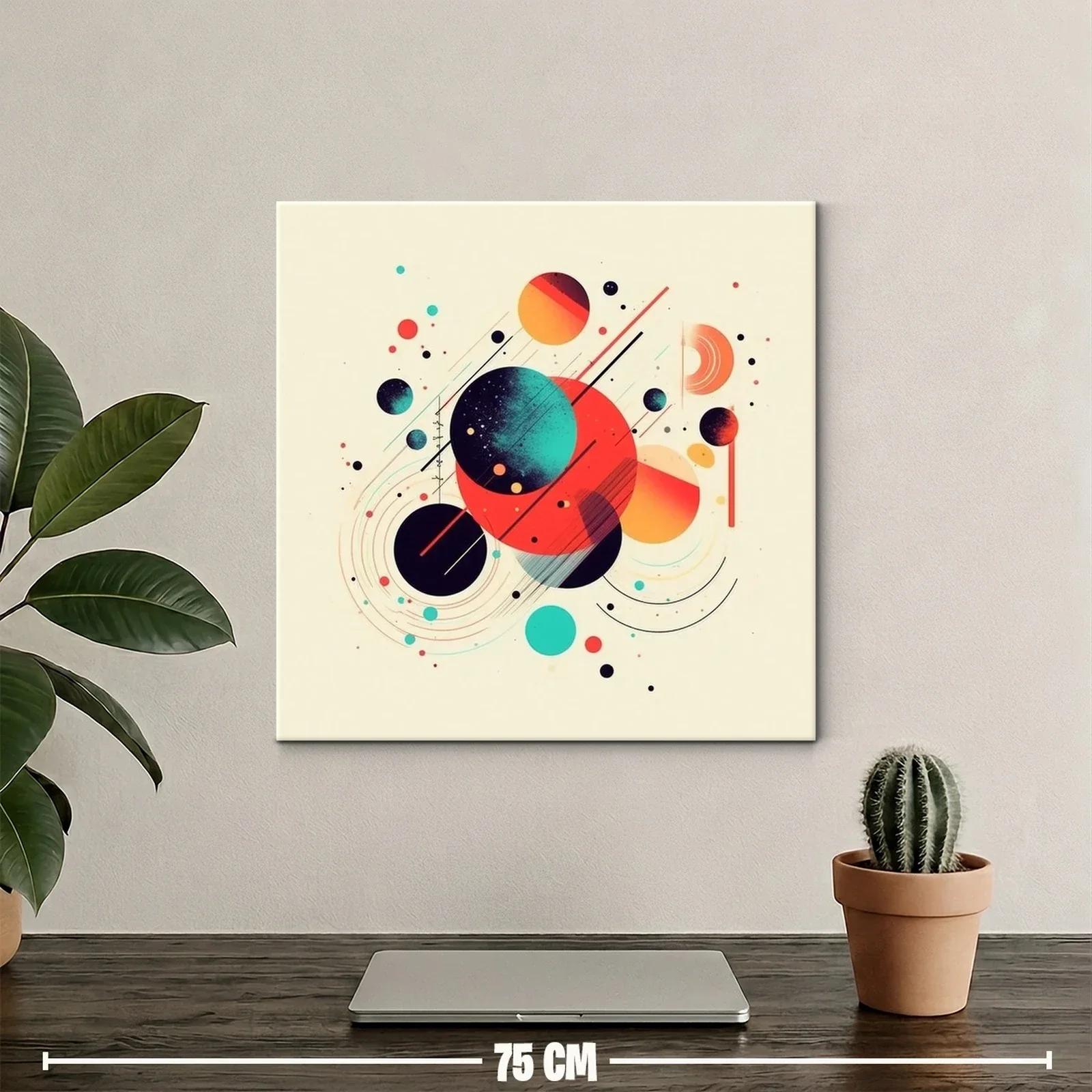 Composición abstracta con círculos en tonos vibrantes — miniatura 2
