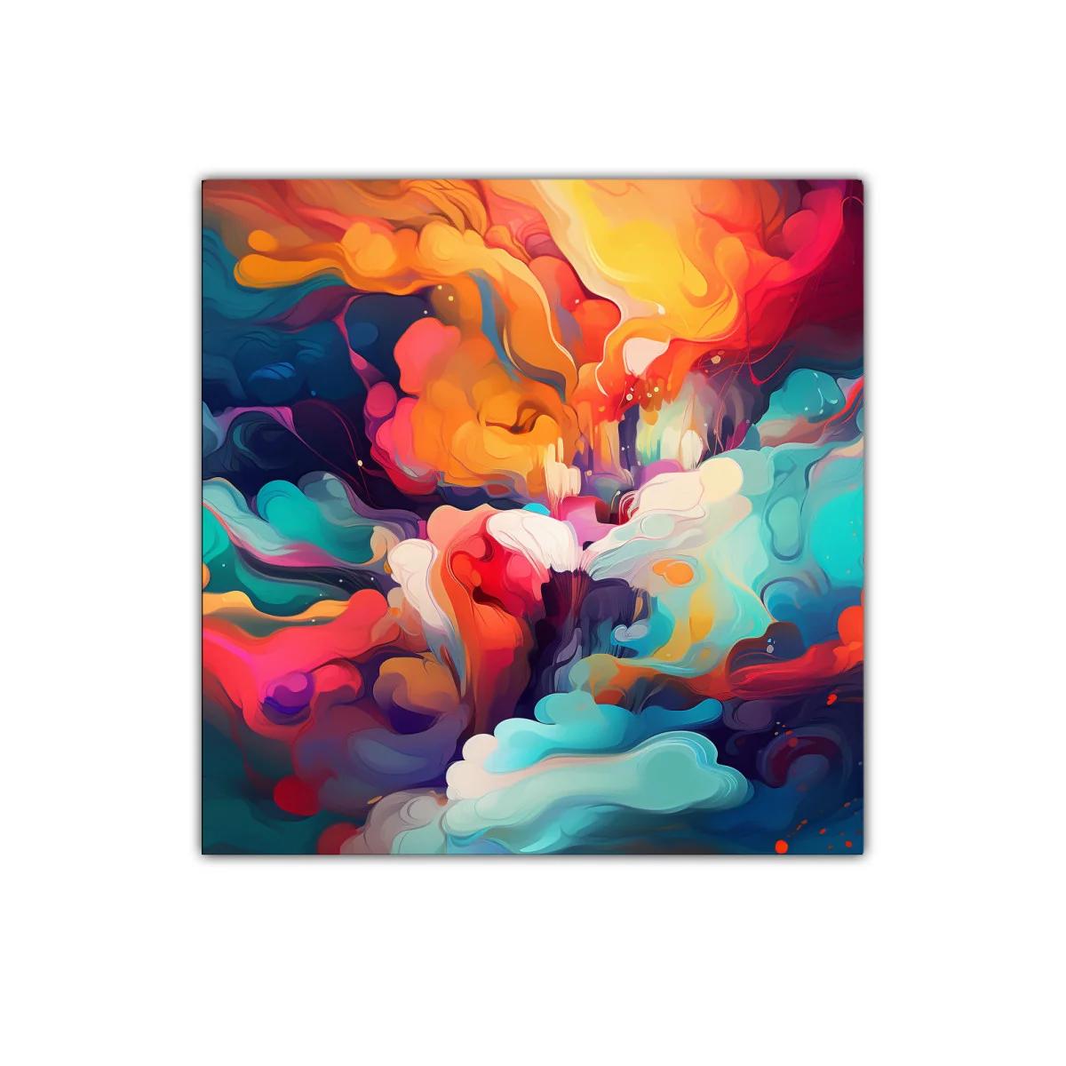 Explosion de Colores Vibrantes en Arte Abstracto