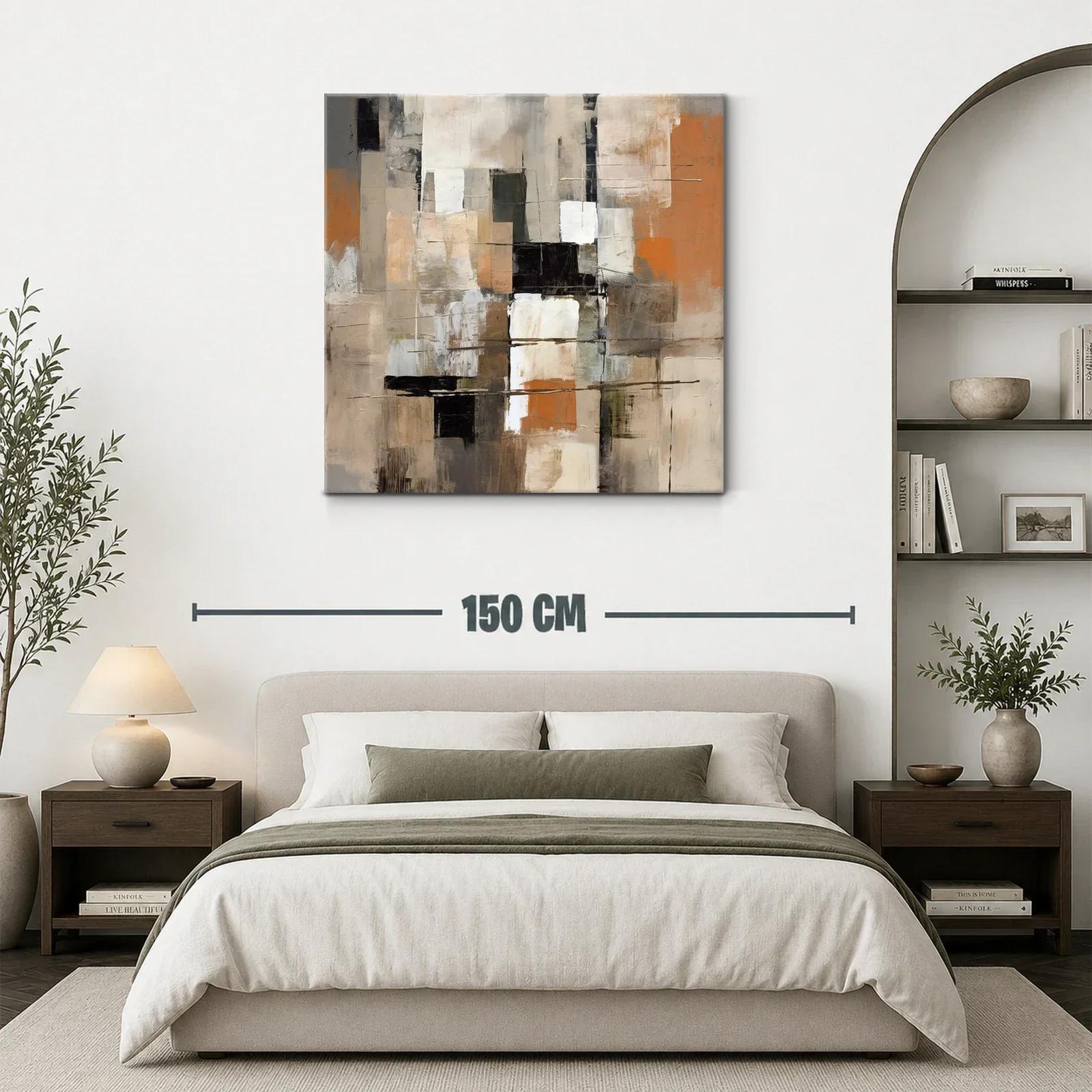 Composición abstracta en tonos cálidos y neutros — miniatura 3