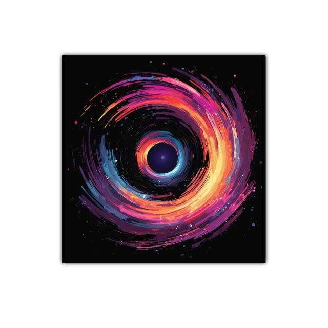 Espiral cósmica en vibrantes tonos cálidos y fríos