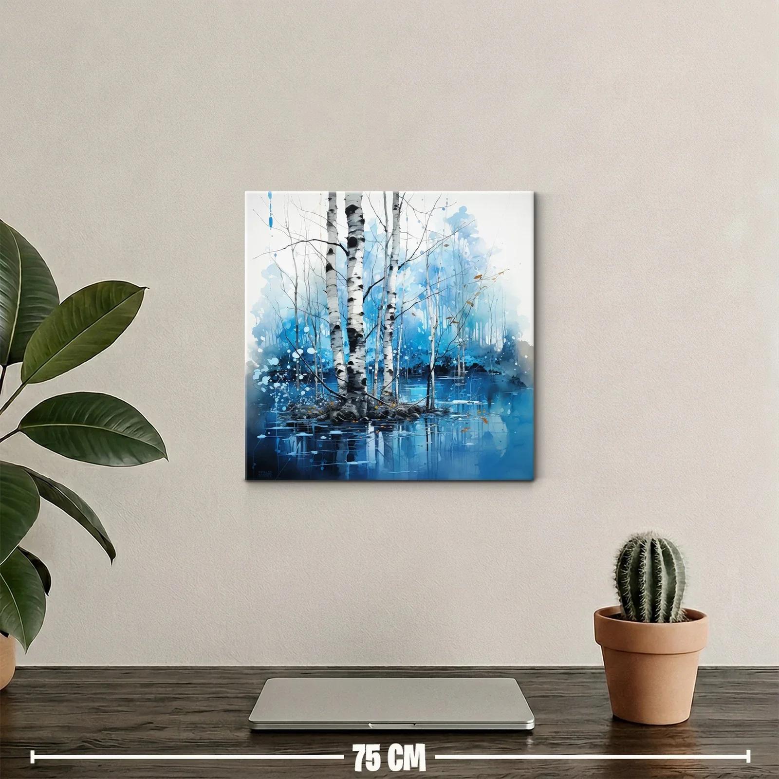 Tranquilidad en el bosque de abedules azules — miniatura 2
