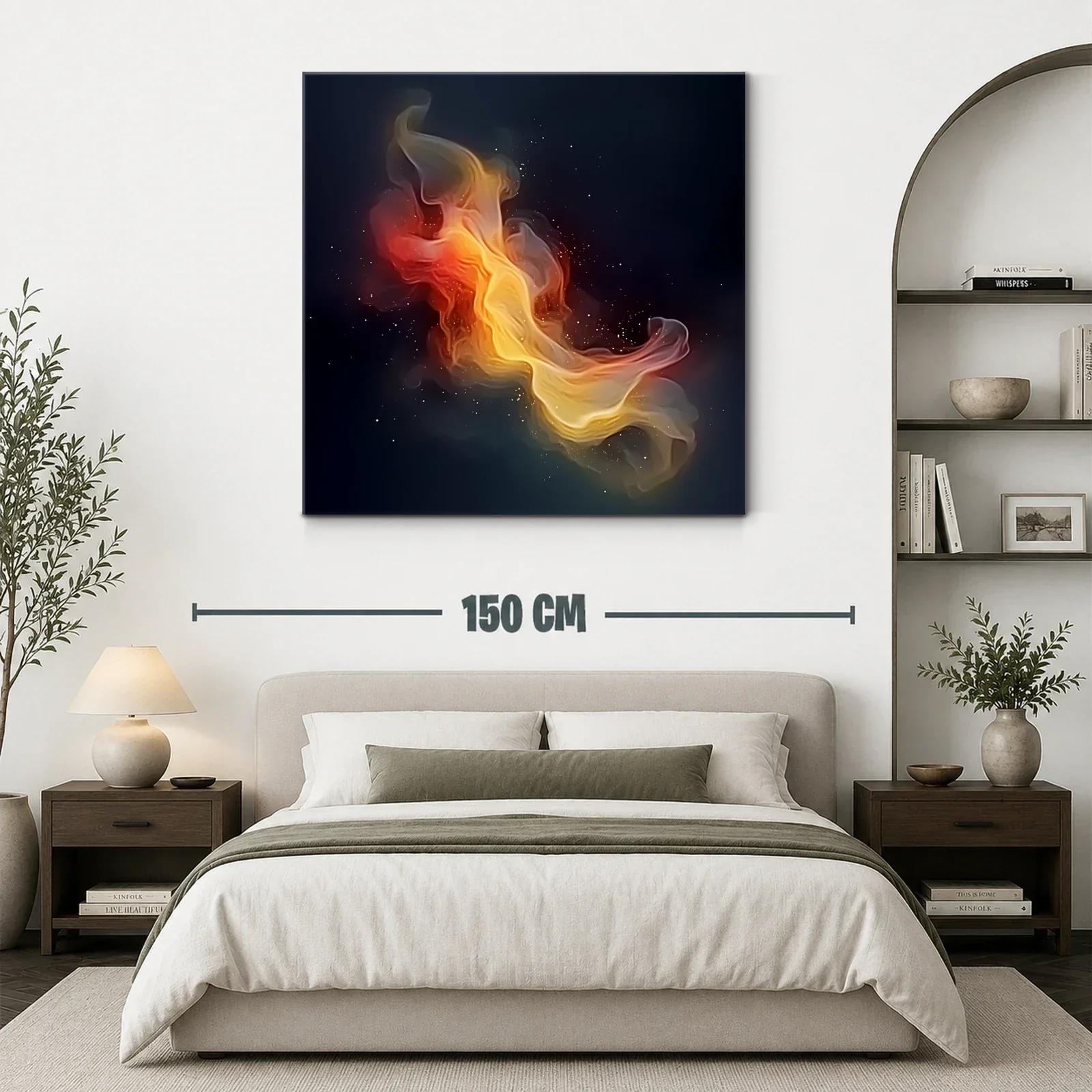Explosión de luz y fuego en el cosmos abstracto — miniatura 3