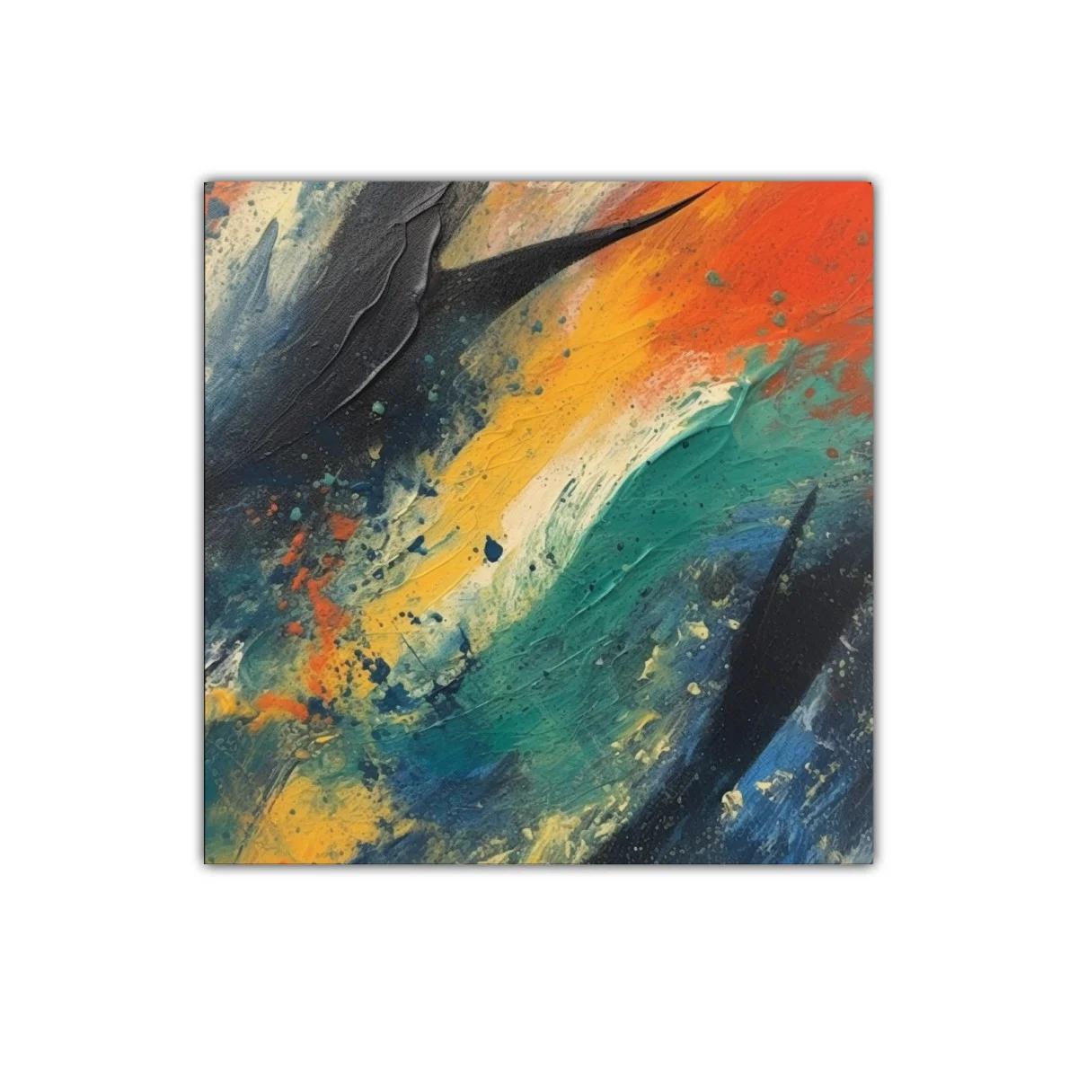Cuadro decorativo abstracto con tonos vibrantes y dinámicos — imagen principal