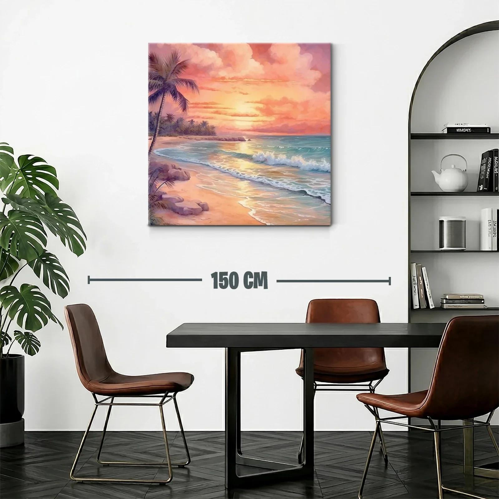 Atardecer Tropical con Palmera en Playa Serena — miniatura 2