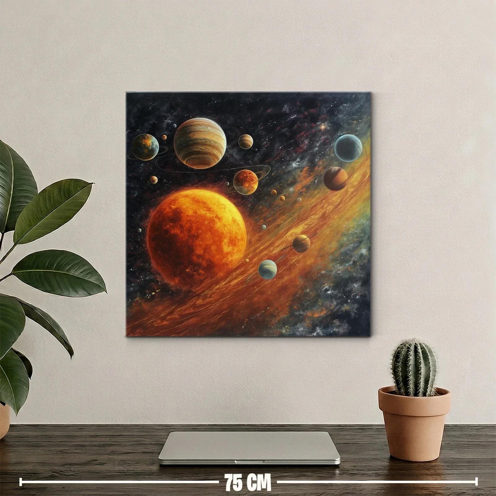 Cuadro del Sistema Solar en tonos cálidos y oscuros — miniatura 2