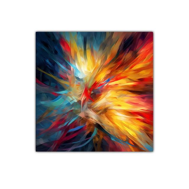 Explosión de colores vibrantes en composición dinámica