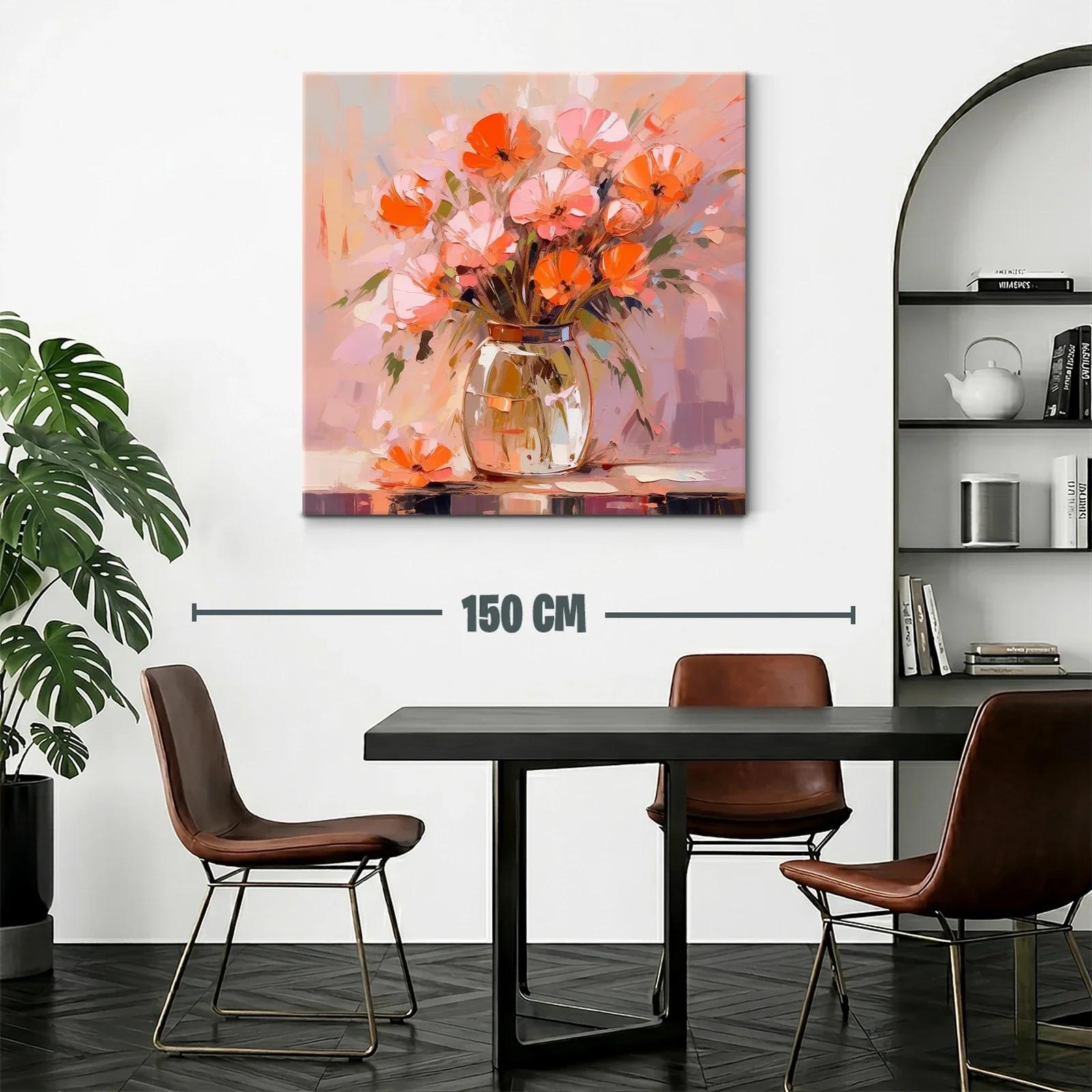 Cuadro floral con bouquet en tonos cálidos y suaves — miniatura 2