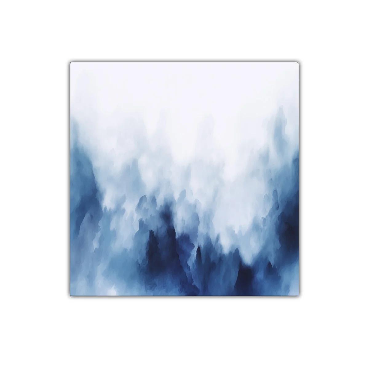 Cuadro abstracto en tonos azules y blanco para decoración moderna — imagen principal