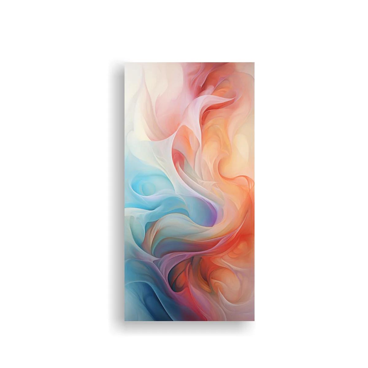 Cuadro de formas fluidas abstractas en rosas y violetas