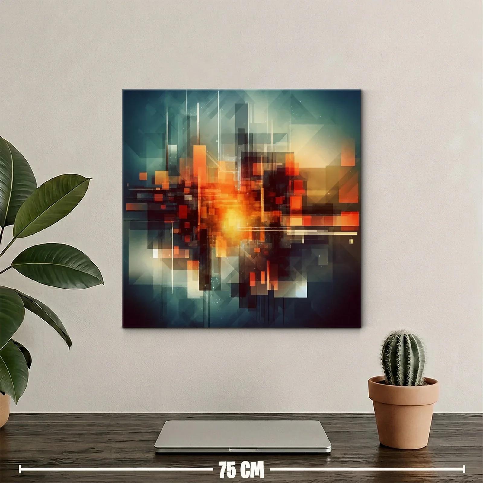 Composición geométrica con tonos cálidos y contraste dinámico — miniatura 2