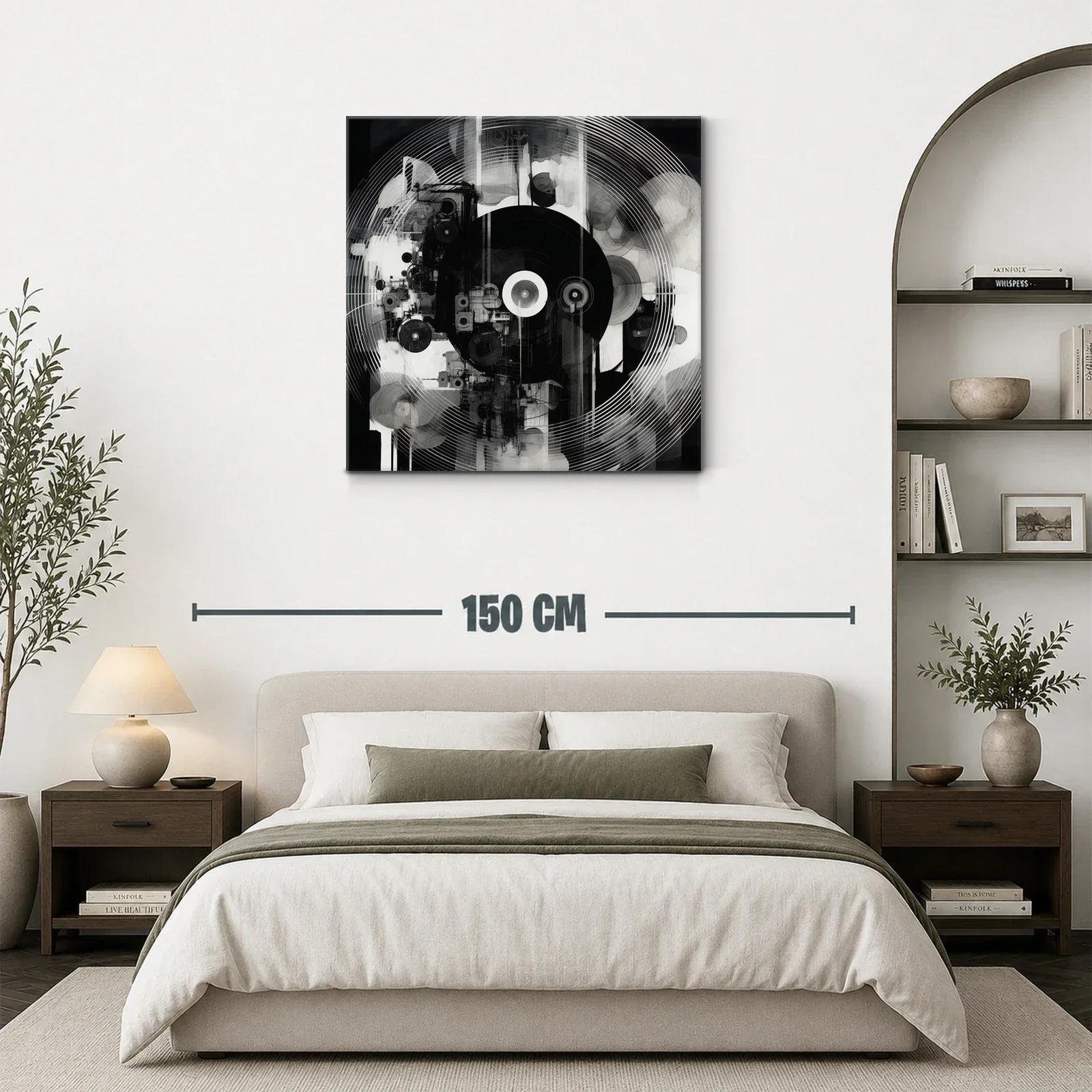 Arte abstracto moderno en contraste monocromo elegante — miniatura 3