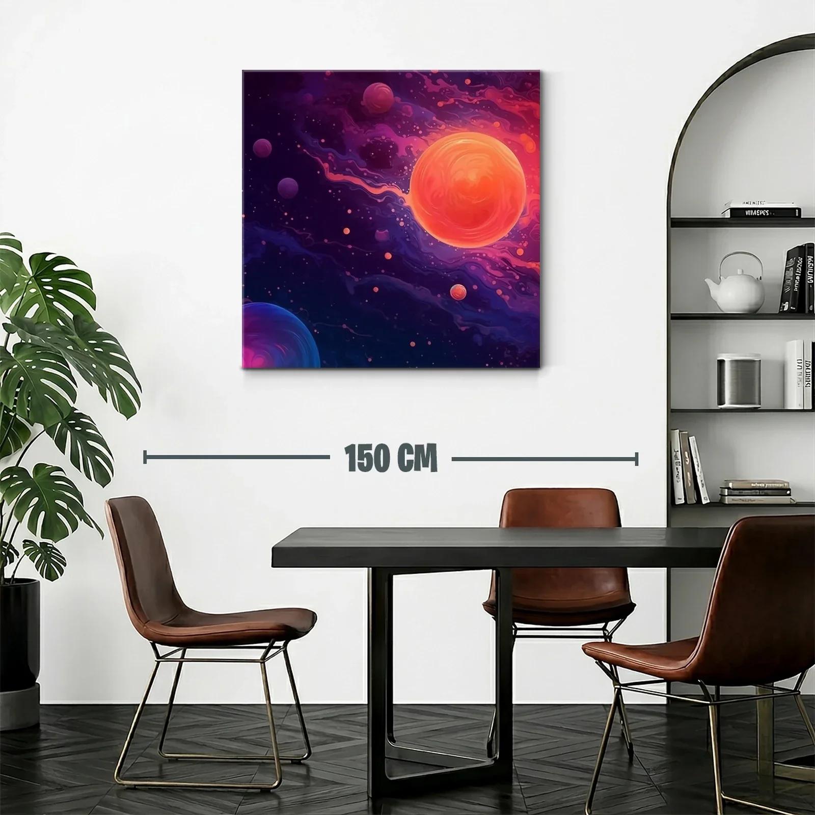 Cuadro cósmico con planetas vibrantes y energía galáctica — miniatura 2