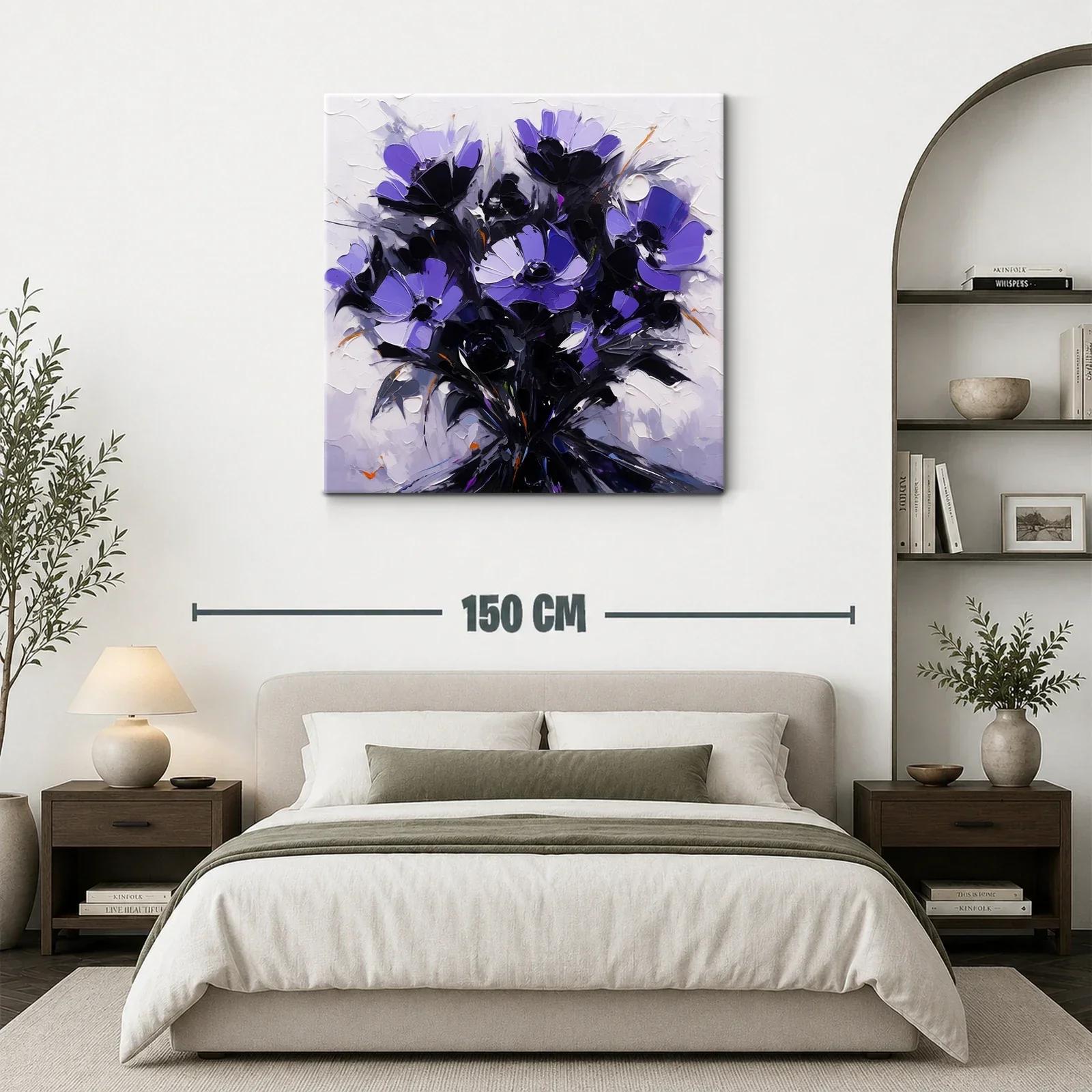 Elegante ramo de flores en tonos violetas y negros — miniatura 3