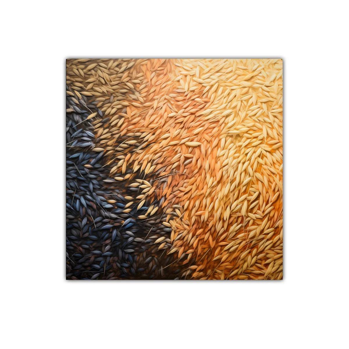 Cuadro decorativo con patrones naturales en tonos cálidos — imagen principal