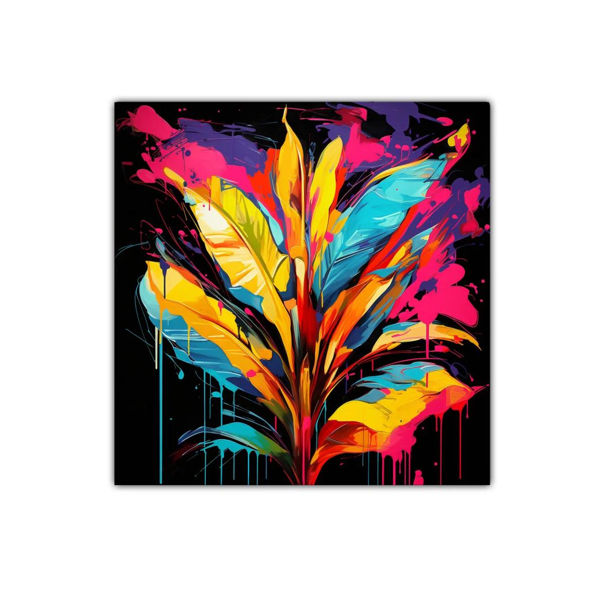 Cuadro vibrante con explosión de color y formas orgánicas — imagen principal