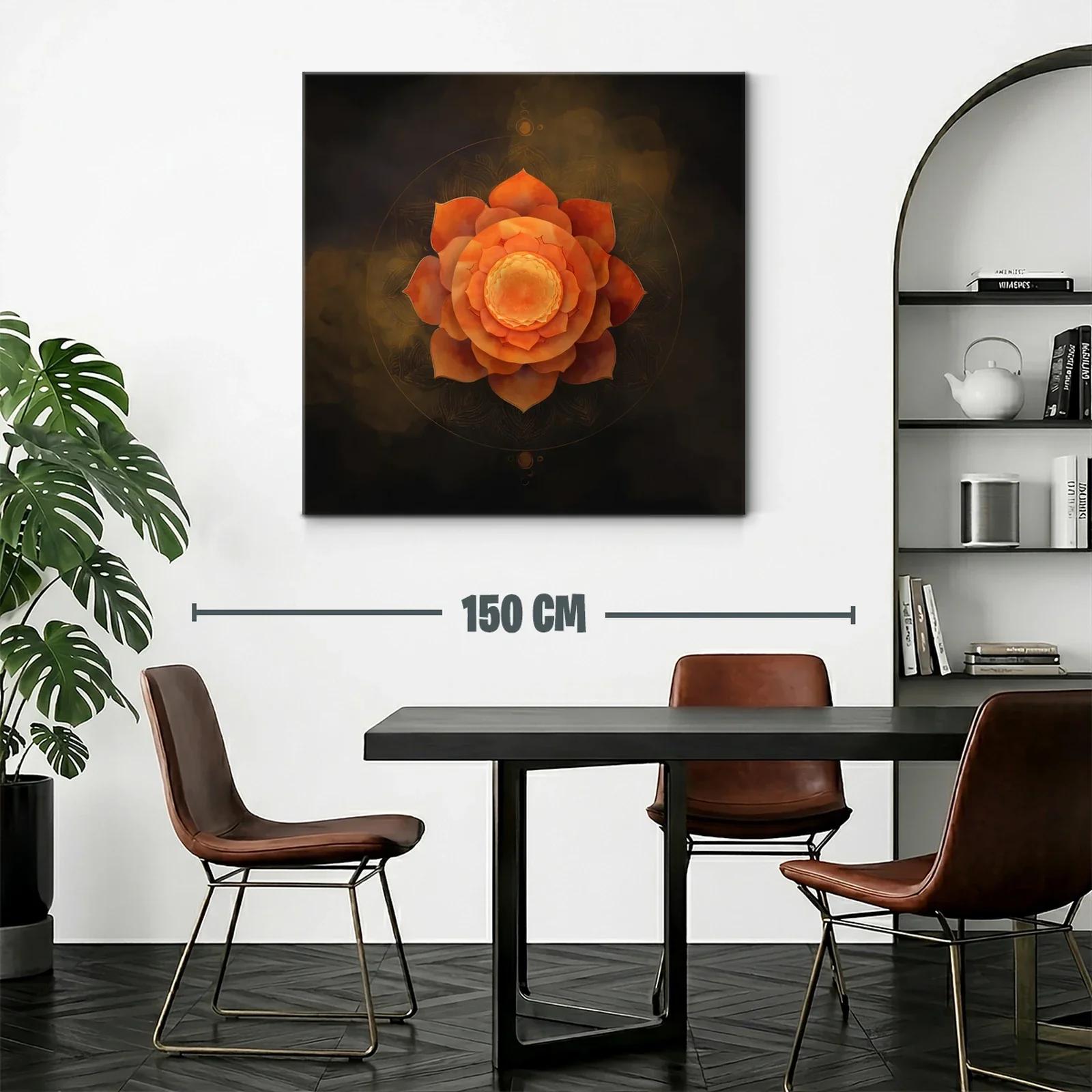 Flor Mandala en Tonos Cálidos para Espacios Zen — miniatura 2