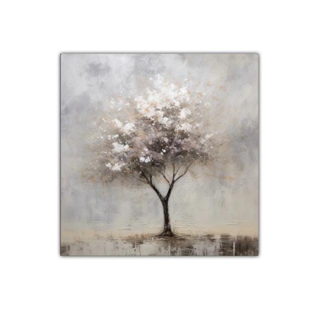 Árbol sereno en tonos suaves y neutros