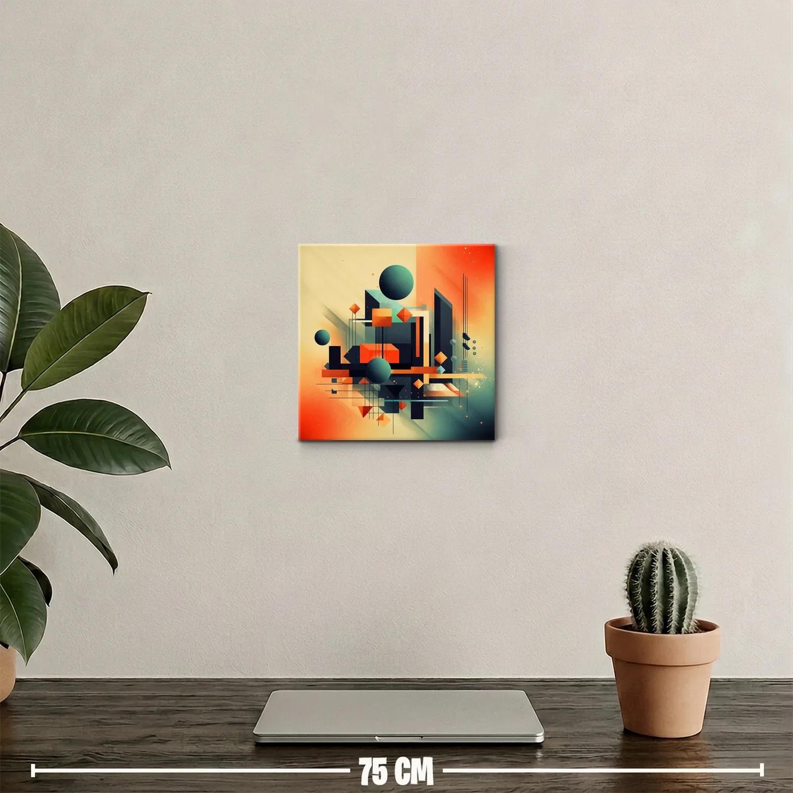 Composición abstracta con formas geométricas y colores vibrantes — miniatura 2