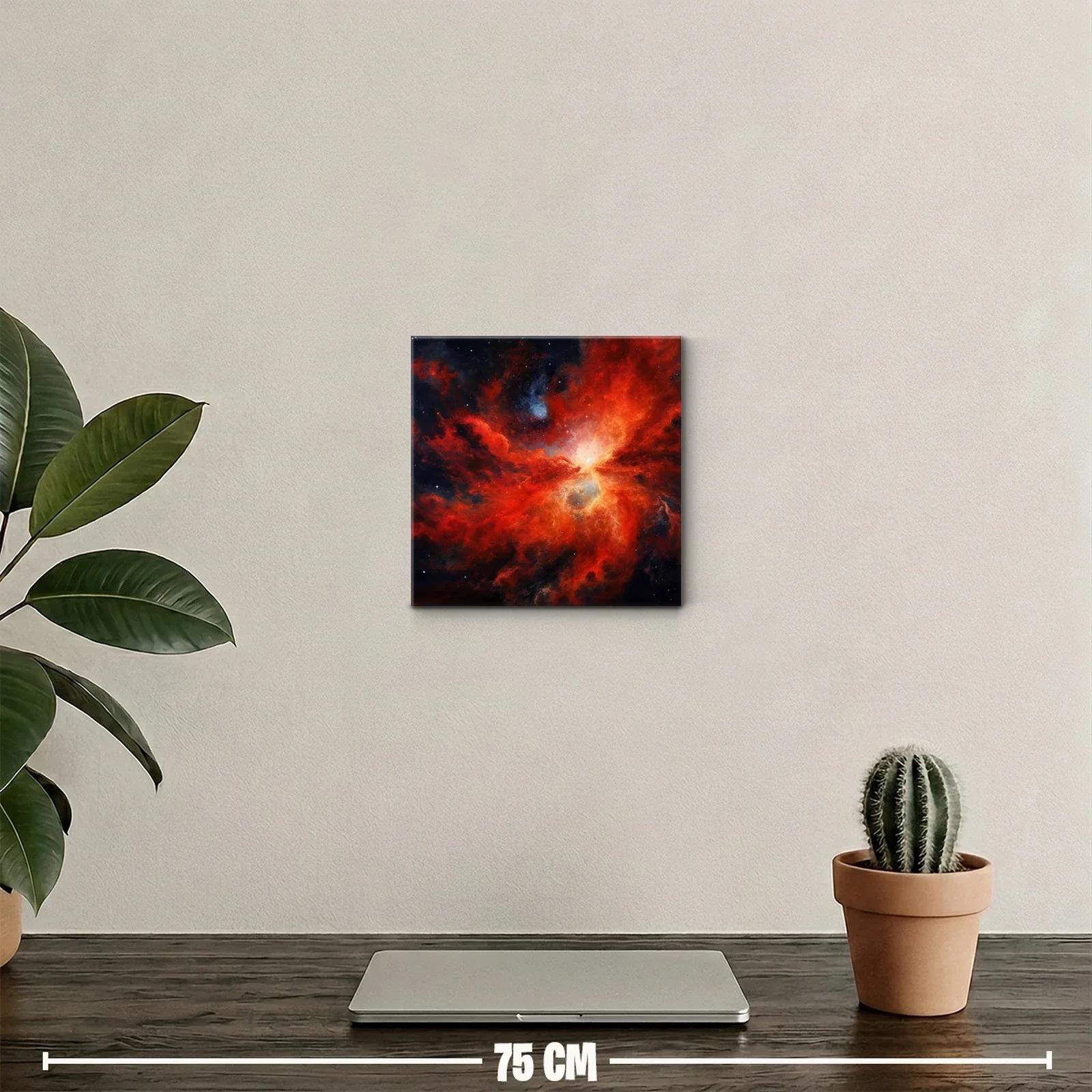 Explosión cósmica en vibrantes tonos rojos y naranjas — miniatura 2