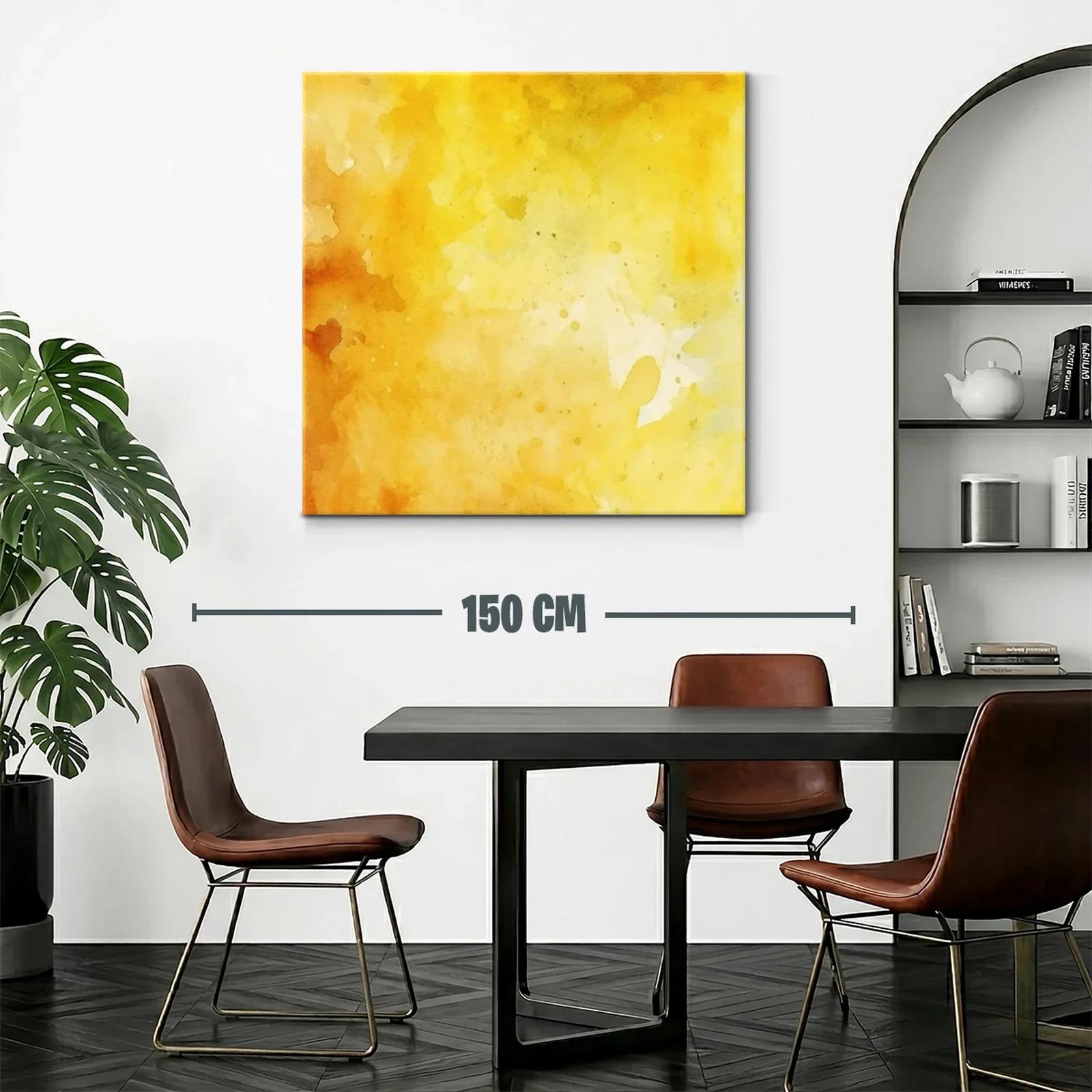 Cuadro abstracto en tonos cálidos y dorados luminosos — miniatura 2