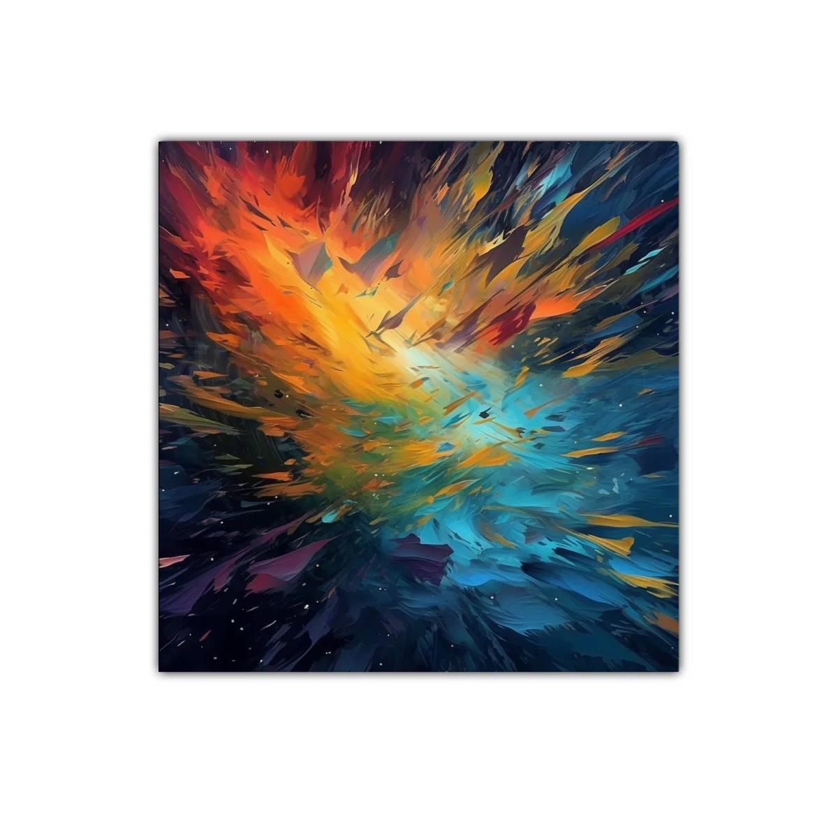Cuadro abstracto de explosión de colores vibrantes — imagen principal