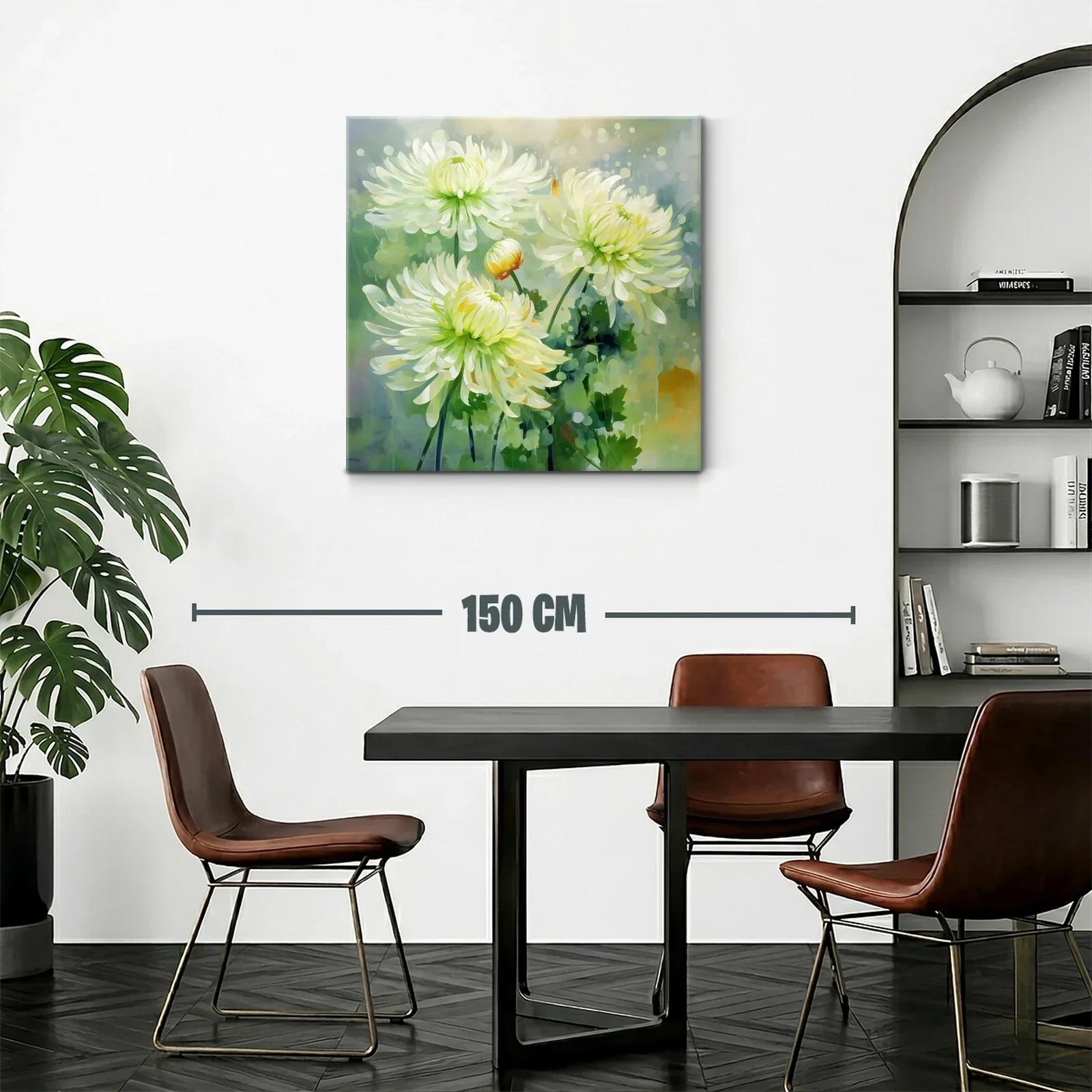 Elegancia natural con flores blancas y verdes suaves — miniatura 2