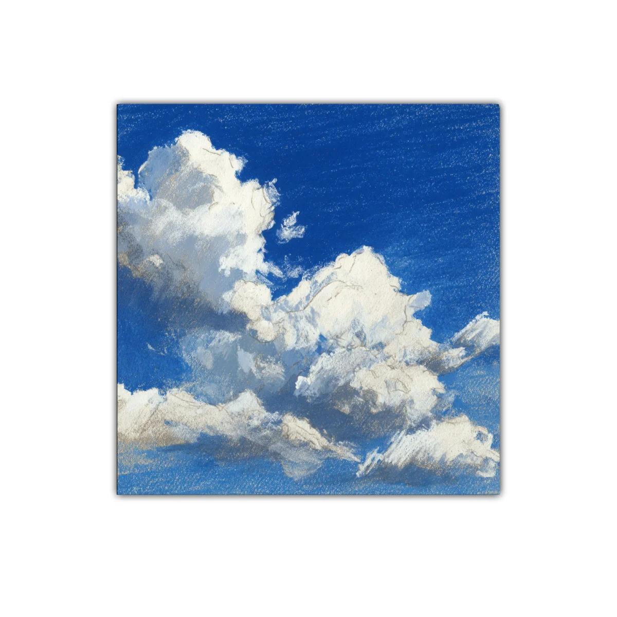 Cielo azul con nubes blancas esponjosas para decorar — imagen principal