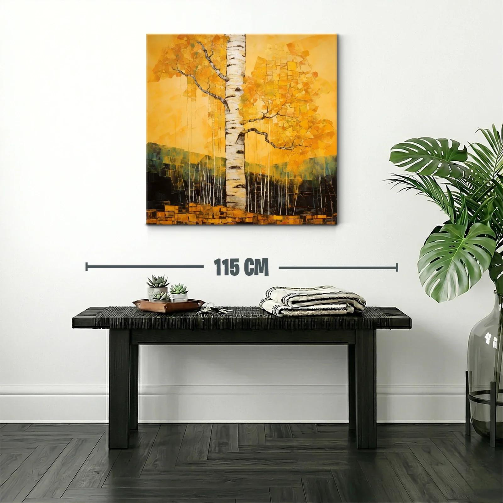 Árbol de otoño con tonos cálidos y texturas expresivas — miniatura 2