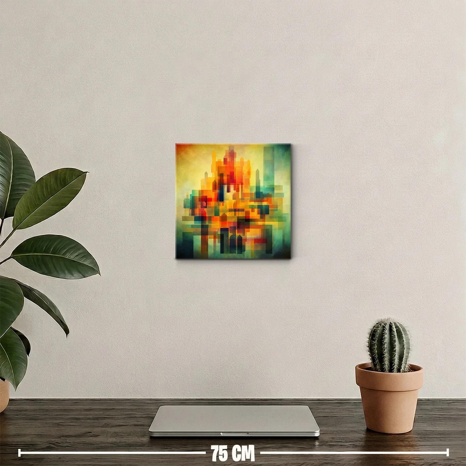 Composición abstracta con formas y colores vibrantes — miniatura 2