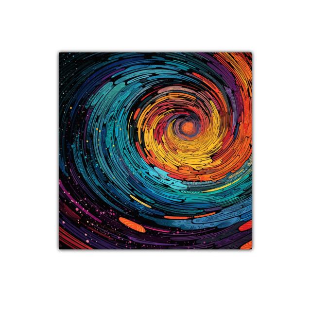 Cuadro decorativo espiral de colores vibrantes y dinámicos