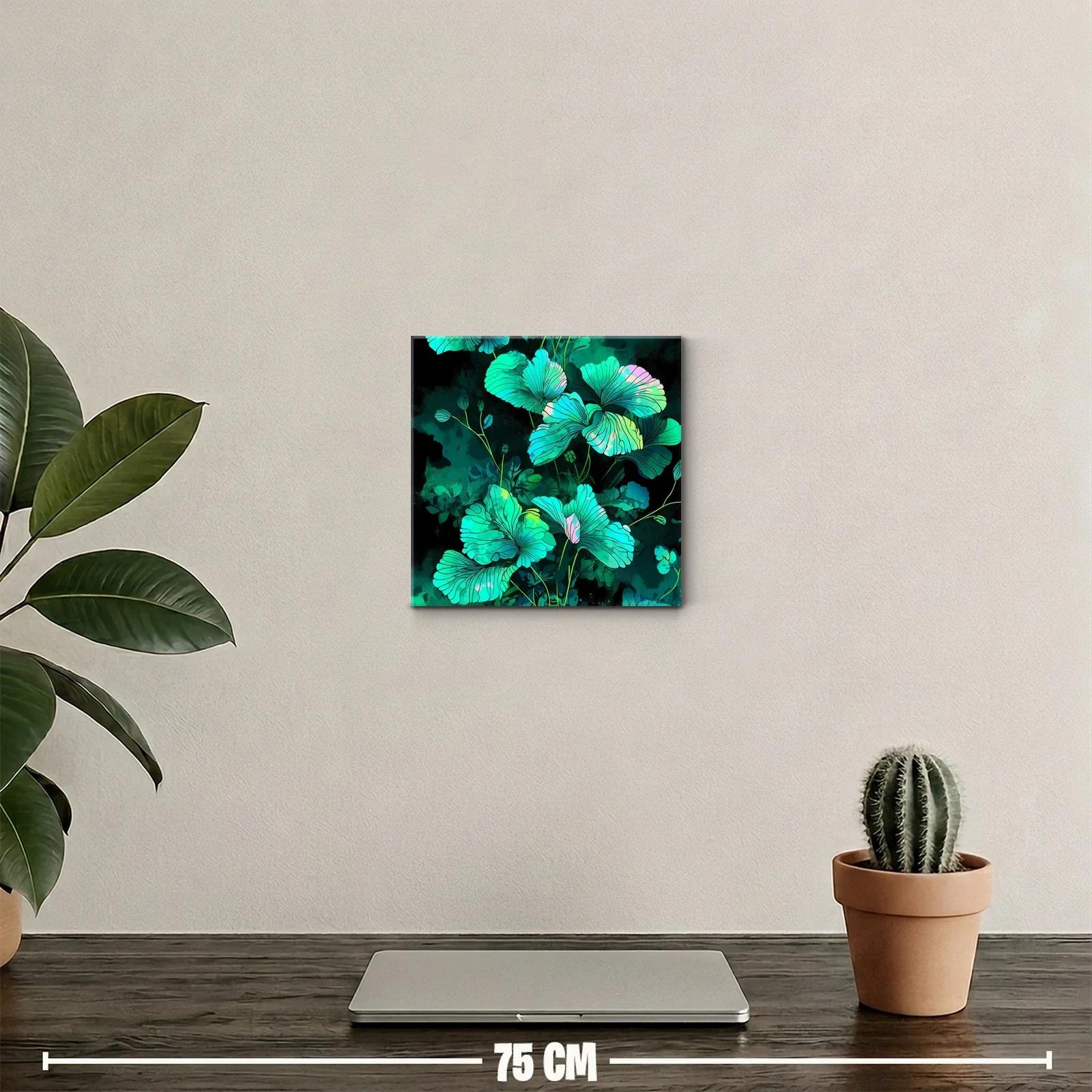 Flores vibrantes en tonos azul y verde para decorar espacios — miniatura 2